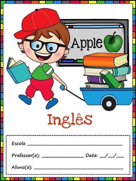 Capa De Caderno De Ingles Para Imprimir Como Fazer Artesanatos