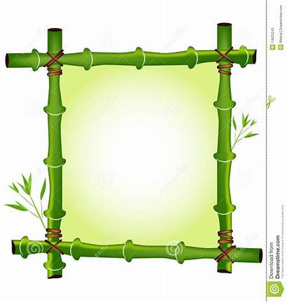 Bamboo Jungle Frame Clipart Border Wood Cliparts