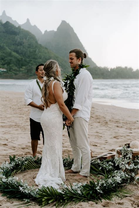 North Shore Kauai Adventure Elopement Hawaii Beach Wedding Hawaii