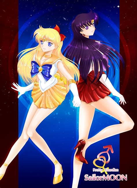 Safebooru 2girls Aino Minako Bishoujo Senshi Sailor Moon Black Hair Blonde Hair Blue Eyes Bow