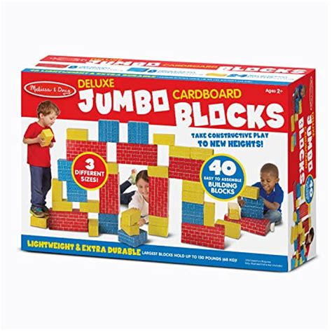 Deluxe Jumbo Cardboard Blocks 40 Pc Building Set Educational Toys Planet