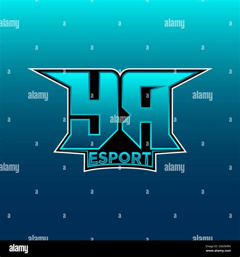 Yr Logo Esport Gaming Initial Con Plantilla Vectorial De Diseño Blue