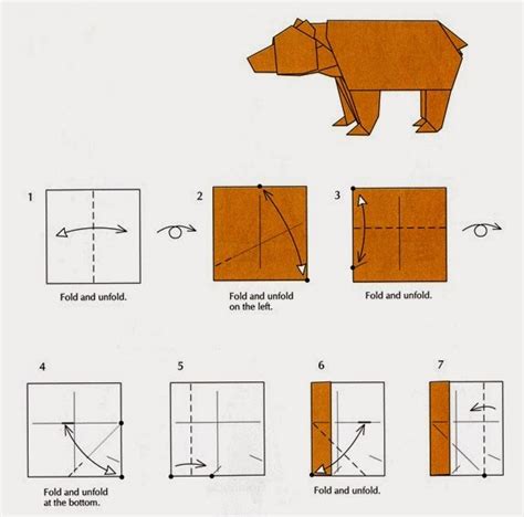 Origami Bear Instructions ~ Easy Arts And Crafts Ideas