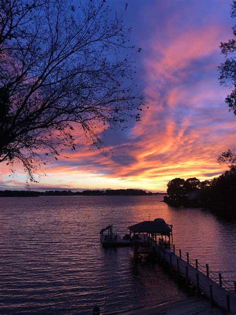 Lake Norman Sunset From Winter You Know What Would Make This View 100