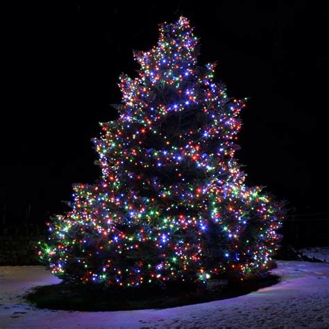 Lovely Glow White Christmas Tree Lights Outdoor Christmas Tree