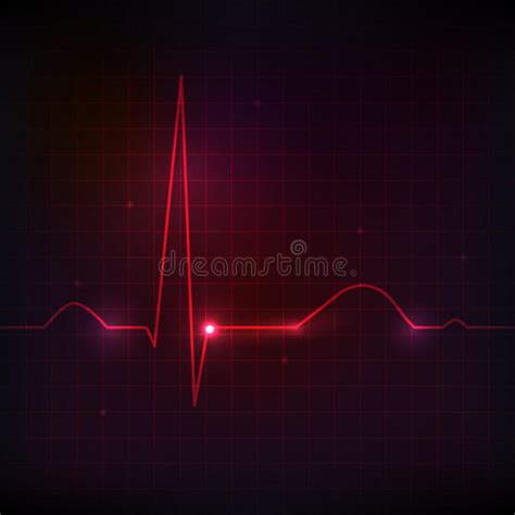 Human Heart Rhythm Beautiful Bright Design Stock Vector Illustration