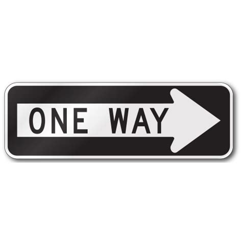 One Way Right R6 1r Traffic 080 Outdoor Reflective Aluminum