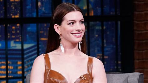 Watch Late Night With Seth Meyers Interview Anne Hathaway Had An
