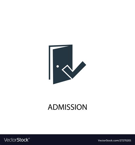Admission Icon Simple Element Royalty Free Vector Image