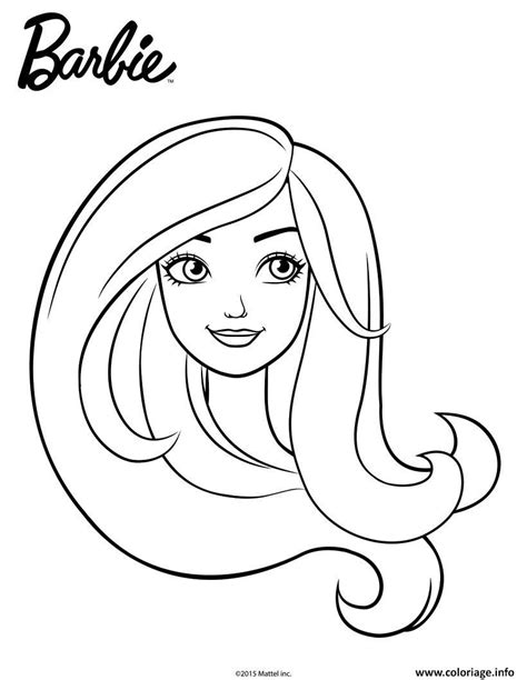 Vous avez déjà vu la petite sirène? Coloriage Barbie En Portrait Facile Fille Dessin Barbie à ...