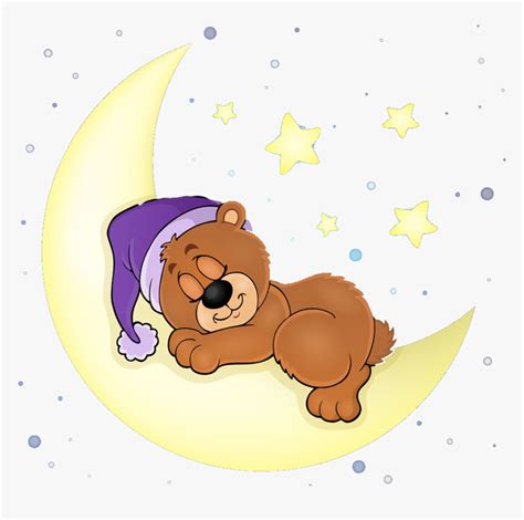 Teddy Bear Clipart Teddy Bear Sleeping On Moon Png Baby Shower