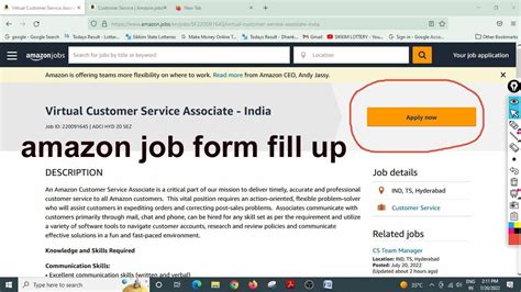 How To Apply Amazon Job Form Fill Up Amazon Recruitment Online