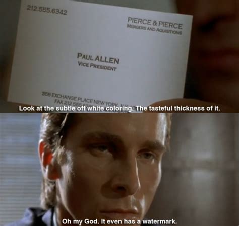 Maybe you would like to learn more about one of these? Mary Harron - American Psycho: Business Card Scene | Genius