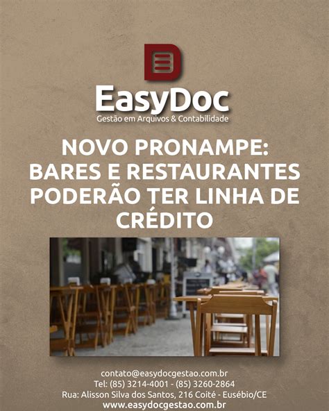 Ok carlos vitorino aqui e vamos continuar falando sobre o pronampe, o programa nacional de apoio à pequena e média empresa, esse é o terceiro vídeo que. Novo Pronampe: Bares e restaurantes poderão ter linha de ...