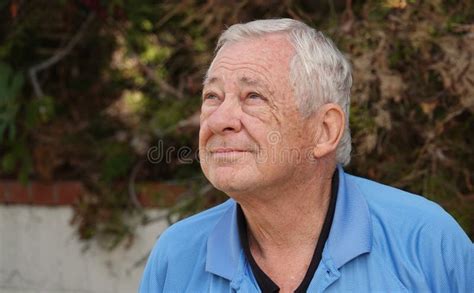 outdoor portrait of happy healthy senior 80 year old caucasian male stock image image of