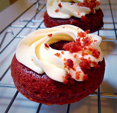 Baked Red Velvet Donuts Cake Donuts Recipe Red Velvet Donuts Red