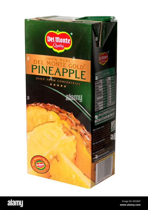 Pineapple Juice Carton Del Monte Drink Pure Hi Res Stock Photography