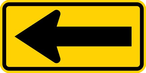 Warning One Direction Large Arrow Sign Striping Services And Supply