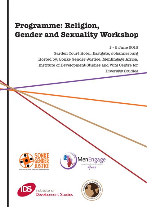 Religion Gender And Sexuality Workshop Programme Sonke Gender Justice