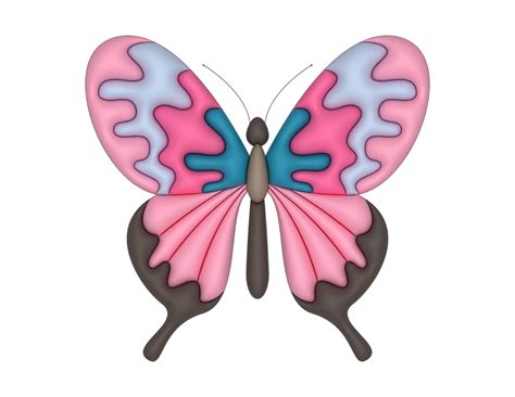 Butterfly Icon Cartoon Style Pink And Blue Butterfly 33299172 Png