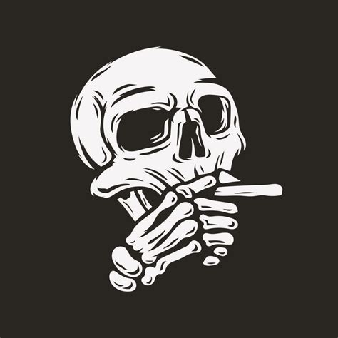 skull smoking cigarette 1958005 Vector Art at Vecteezy