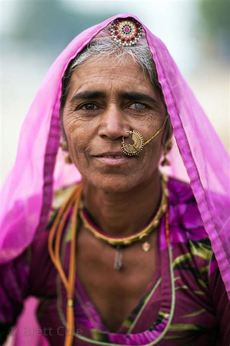 Traditional Woman With Cataracts Pushkar Rajasthan India Photo Id