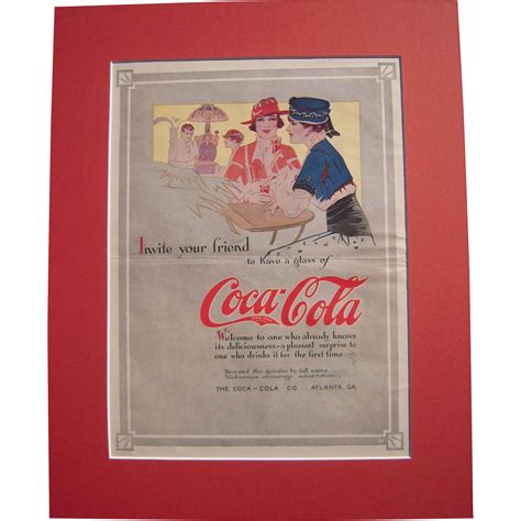 c1915 Matted Coca Cola Magazine Advertisement #14 from ...