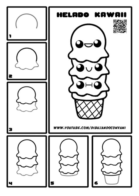 Imagenes De Helados Kawaii Para Colorear
