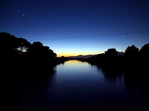 Papel De Parede Panorama Pôr Do Sol Noite Lago Agua Natureza