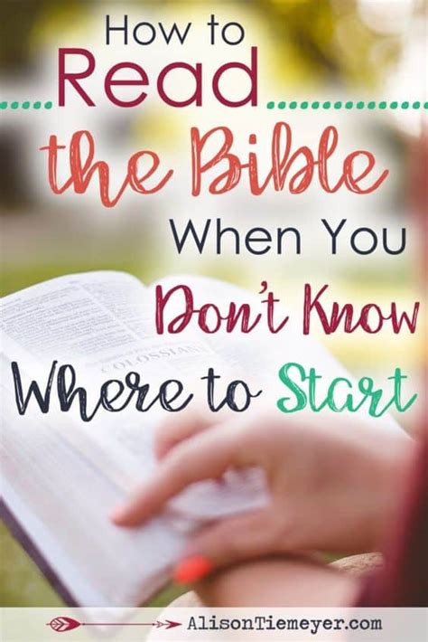 The tools you need to start studying the bible. How to Read the Bible When You Don't Know Where to Start ...