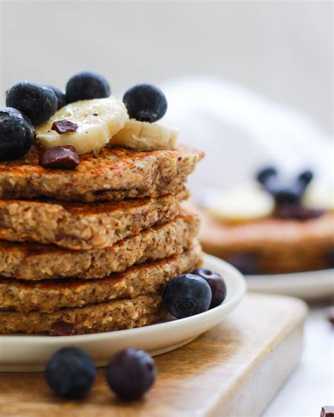 Healthy Blender Banana Oatmeal Pancakes Vegan Gf Recipe Sweet