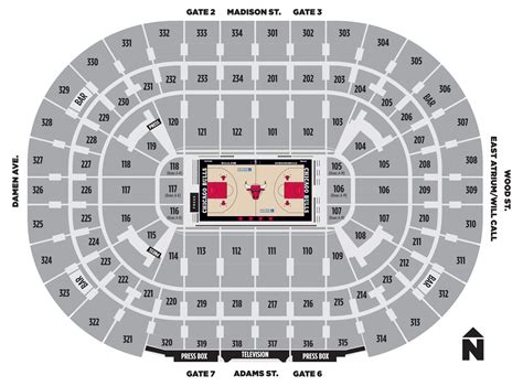 United Center Seating Diagram And Parking