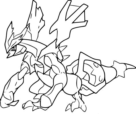 Printable kyurem pokemon coloring page. Pokemon White Kyurem Coloring Pages | Monaicyn Kitchen Ideas