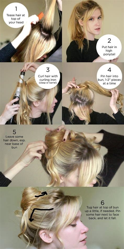First, comb your hair well and then comb the front section up. How to style a Messy bun tutorial | Hairstyles How To