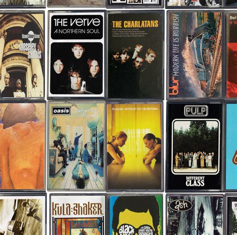 britpop music cassette print greatest uk albums of the 90s etsy