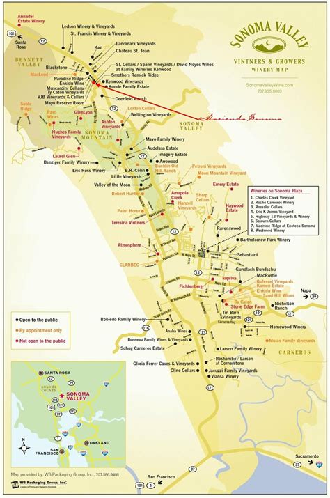 Map Of Napa And Sonoma Wineries Map Of Stoney Lake