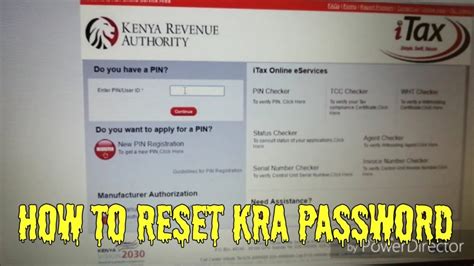 How To Reset Your Kra Password Youtube