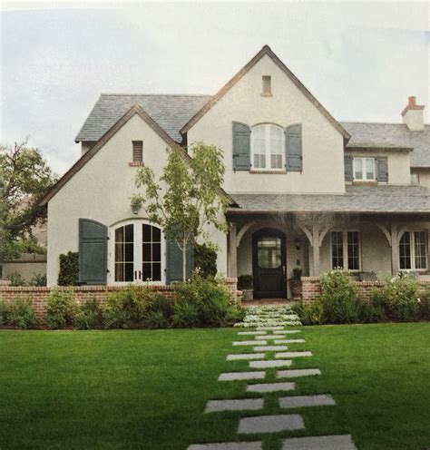 Charming White House With Green Shutters