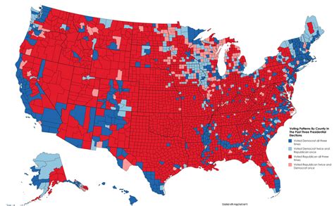 Voting Patterns By County In The Past Three Presidential Election X