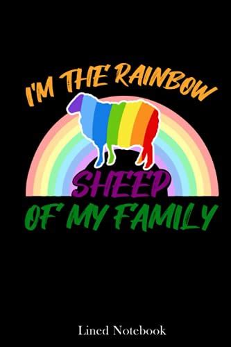 i m the rainbow sheep pride and gay lined notebook lgbt pride gay notebook journal and diary