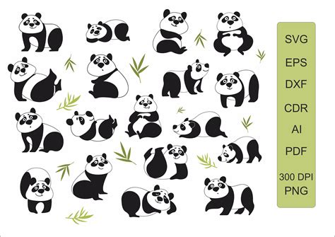 Panda Svg Cut File Panda Bear Svg Panda File For Cricut And Etsy