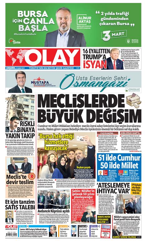 Olay Gazetesi Olay Bursa Haberleri Bursa Bursaspor G Ncel Magazin