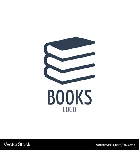 Books Icon Sign Icon Or Logo Design With Three Vector Image