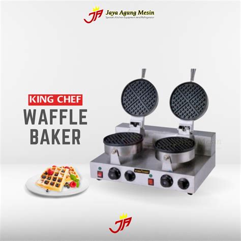 Jual King Chef Waffle Maker Cetakan Waffle Bulat Elektrik Cetakan Kue Waffle Bulat Elektrik