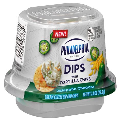 Philadelphia Jalapeno Cheddar Dip With Tortilla Chips