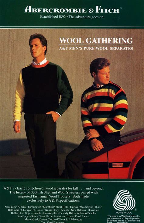Abercrombie & Fitch magazine advertisement from the late ...