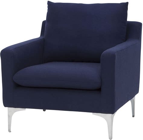 35.43 x 26.77 x 37.01 weight. Anders Navy Blue Chair from Nuevo | Coleman Furniture