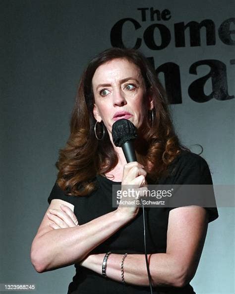 Comedian Eleanor Kerrigan Performs During Her Appearance At The News