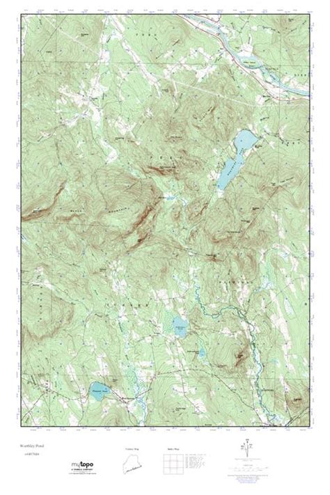 Mytopo Worthley Pond Maine Usgs Quad Topo Map