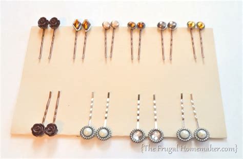 Diy Fashion Bobby Pins Made From Scrapbook Embellishments Day 2 Of 31
